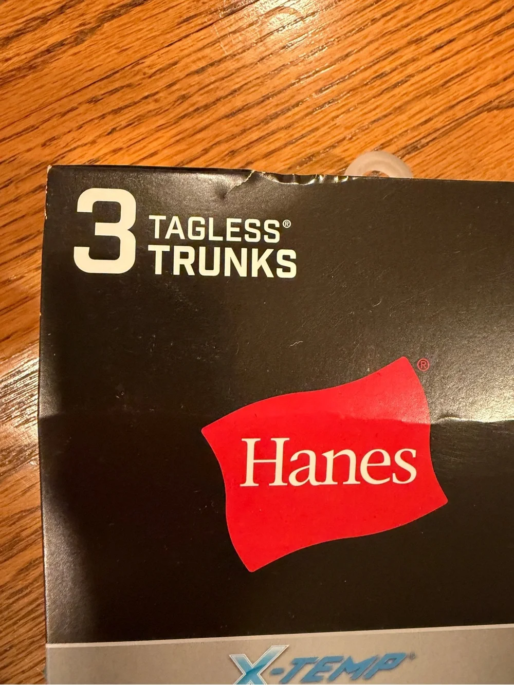 Hanes Blue & Black Men’s Tagless Trunks - 3 Pack Size S